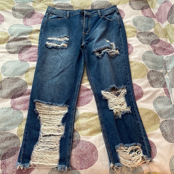 Bennie Boyfriend Jeans - Medium Blue Wash SIZE13 - Picture 3 of 6